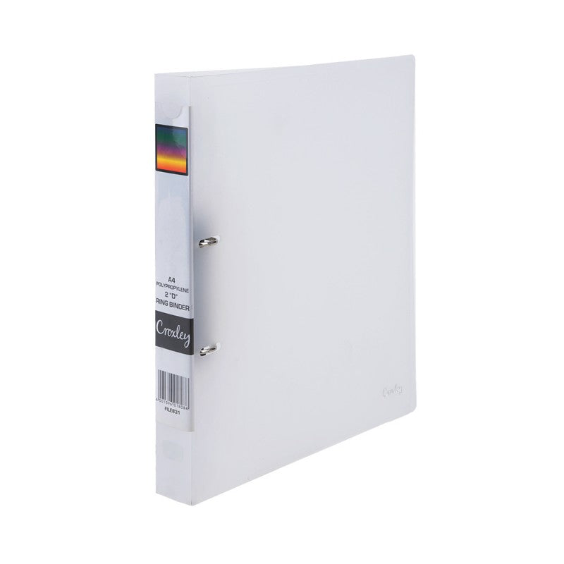 Croxley 2D PP Ring Binder Clear Each