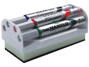 Pentel MWL5SM4M Maxiflo Whiteboard 4 Col + Mag.Duster