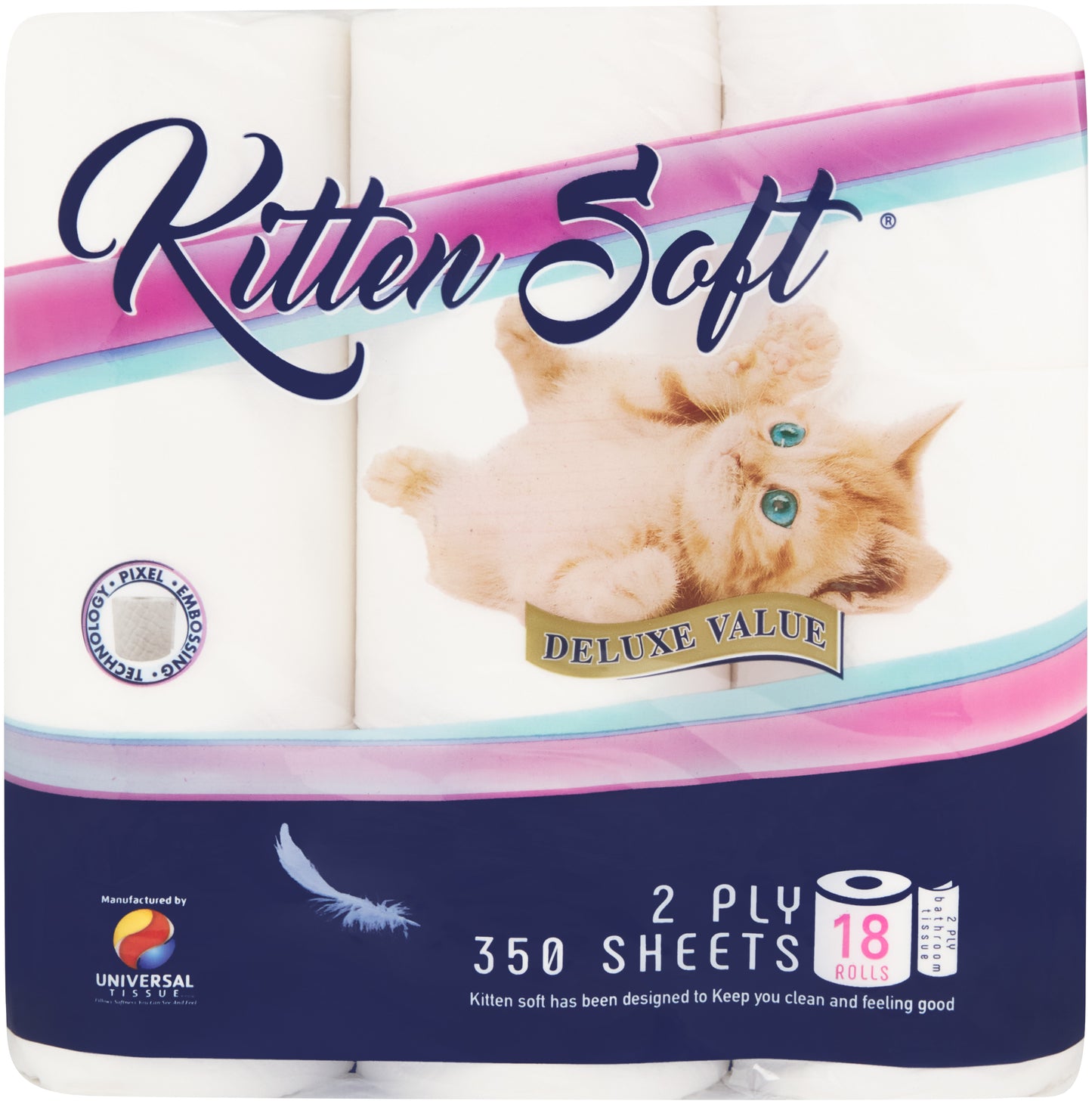 Toiletpaper 2Ply Kitten Soft 18S 350 sht | Toilet Rolls and Tissues