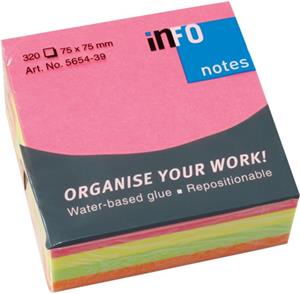 Info Notes 75mmx75mm Bright Cube