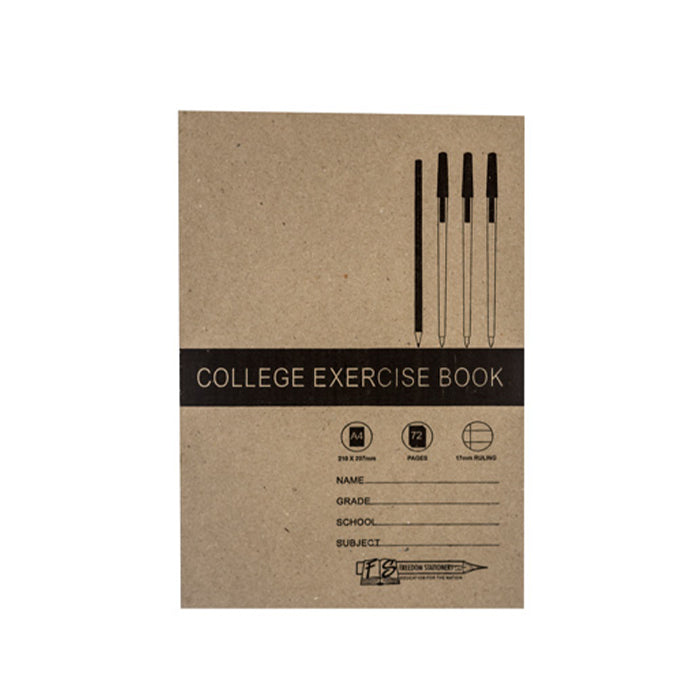 College Exercise Book A4 72PG 17mm Ruling | Exercise Books
