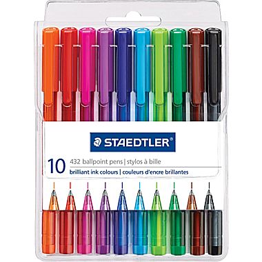 Staedtler Ballpoint Pens 10's Assorted