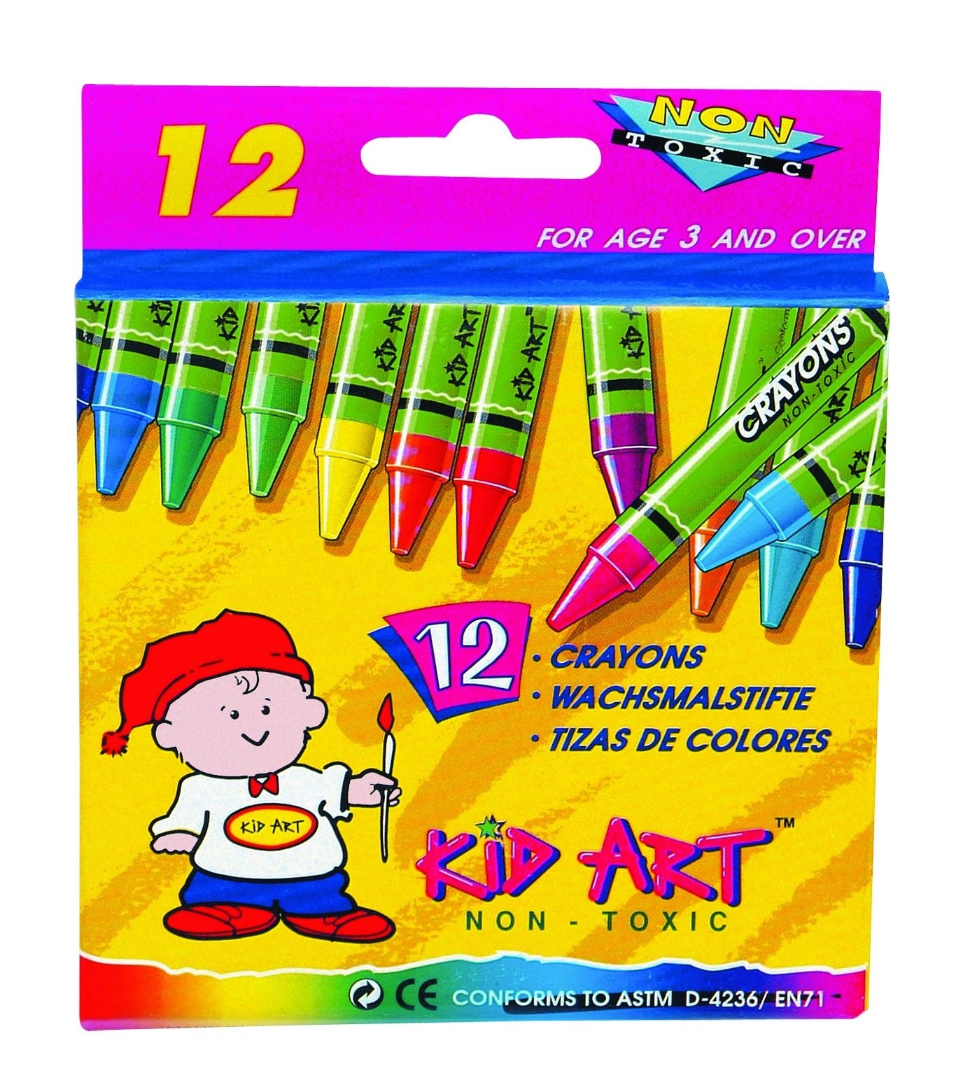 Kid Art Wax Crayons 12's