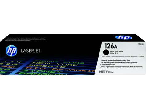 HP 126A BLACK TONER CARTRIDGE FOR COLOUR LASERJET CP1025 SERIES(1000 PAGE YIELD) | Hewlett Packard Toner Cartridges Genuine