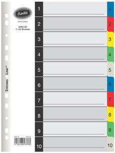 Bantex A4 1-10 Div Polyprop Index