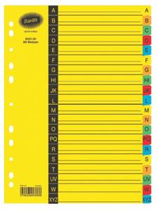 Bantex A-Z Board Index 5 Colour