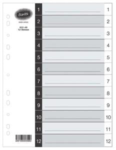 Bantex A4 1-12 Index White Board