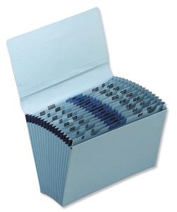 Concertina File Blue