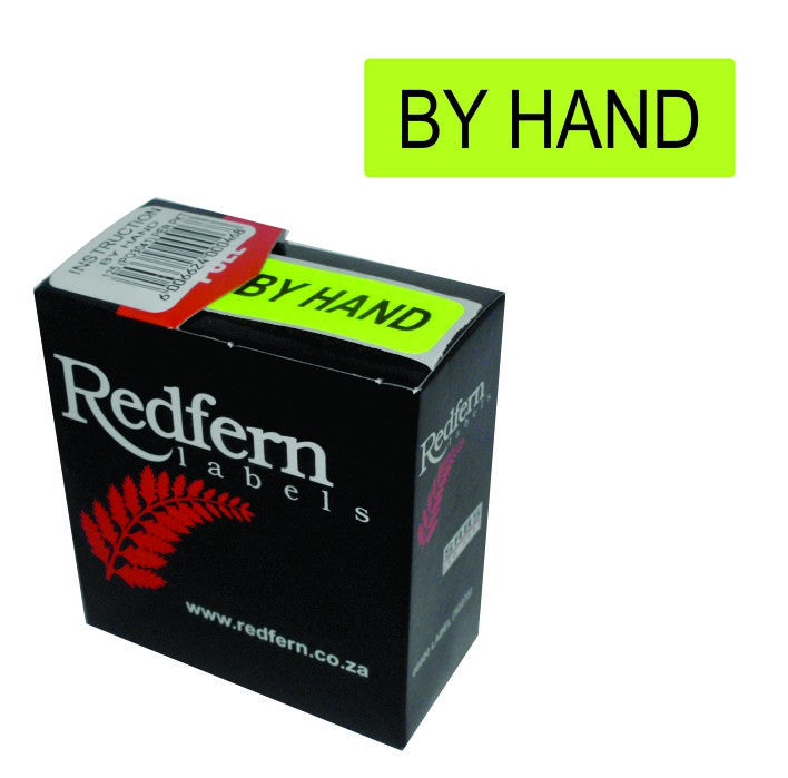 Redfern By Hand Label 40mmx15mm | Instruction Labels