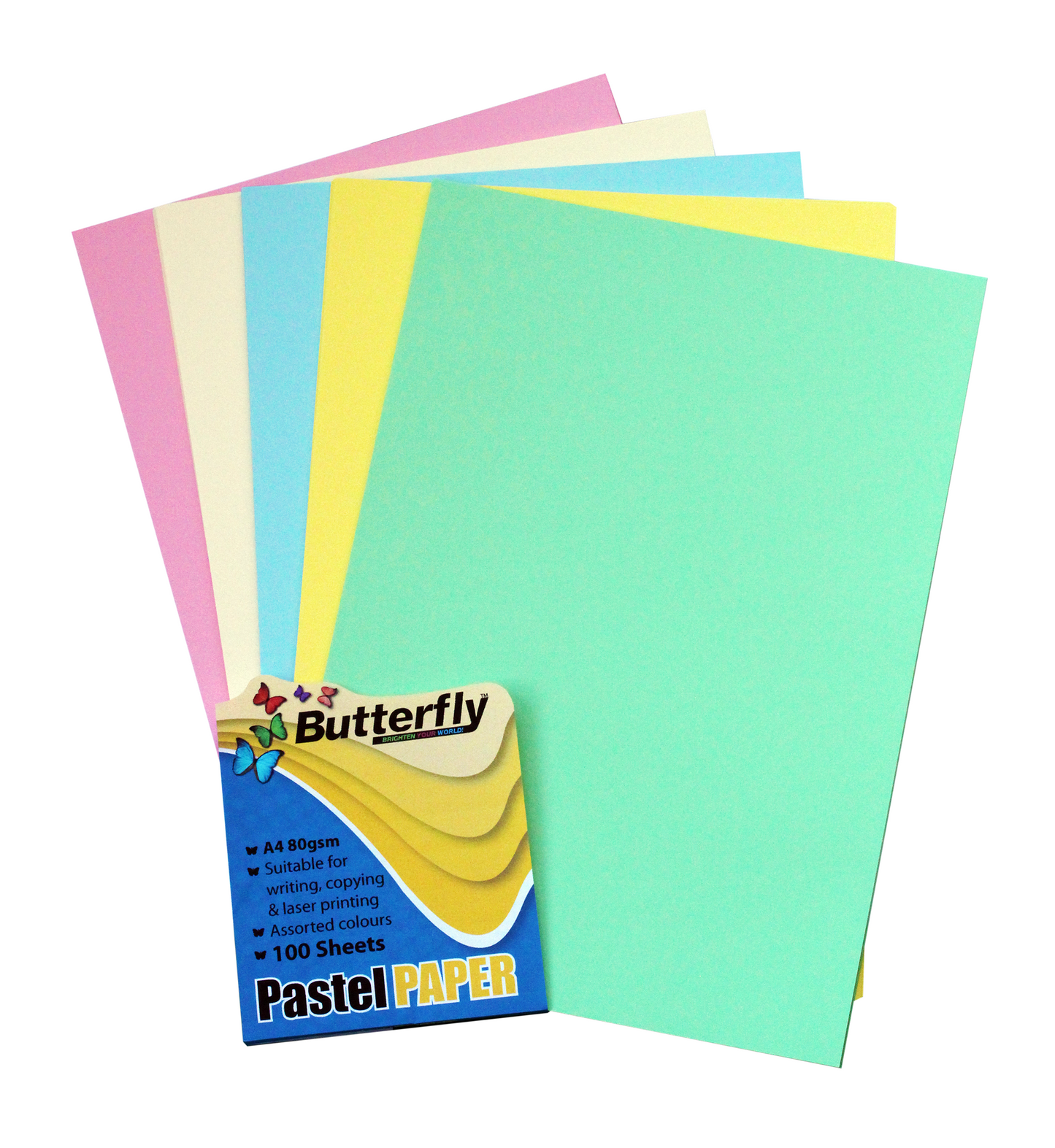A4 Pastel Paper 100's Assorted