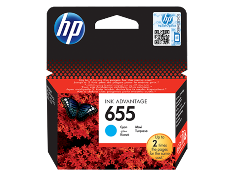 HP 655 Cyan Ink Cartridge | Hewlett Packard Inkjet Cartridges Genuine