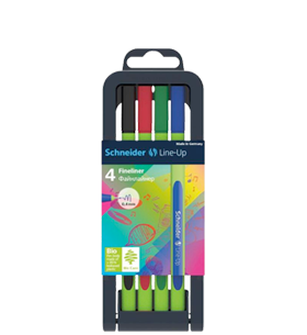FINELINER LINE-UP 4 PEN CASE STAND 4 PENS | SCHNEIDER - Writing Materials
