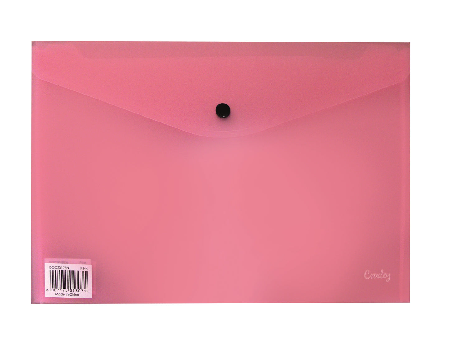 Croxley A4 Envelope with Button - Pink PK 12