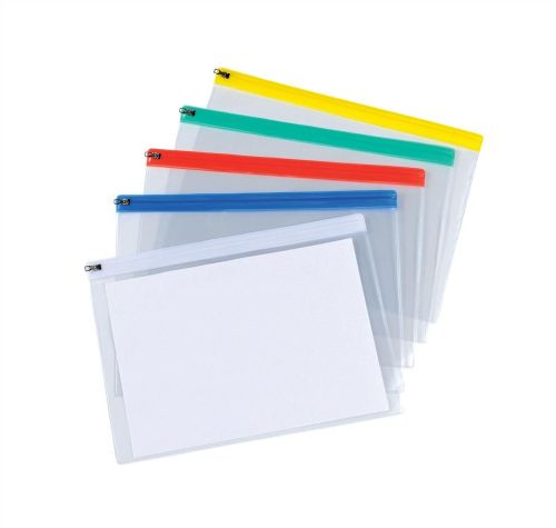 A4 PVC ZIPPA BAG ASSTD
