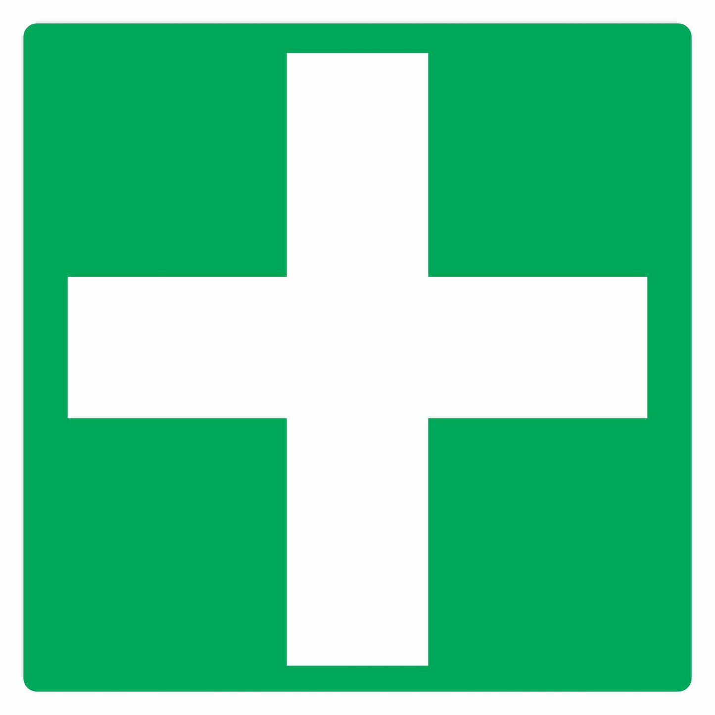 Redfern First Aid White Cross Sign 150mmx150mm(Lead Time Delivery) | Signage