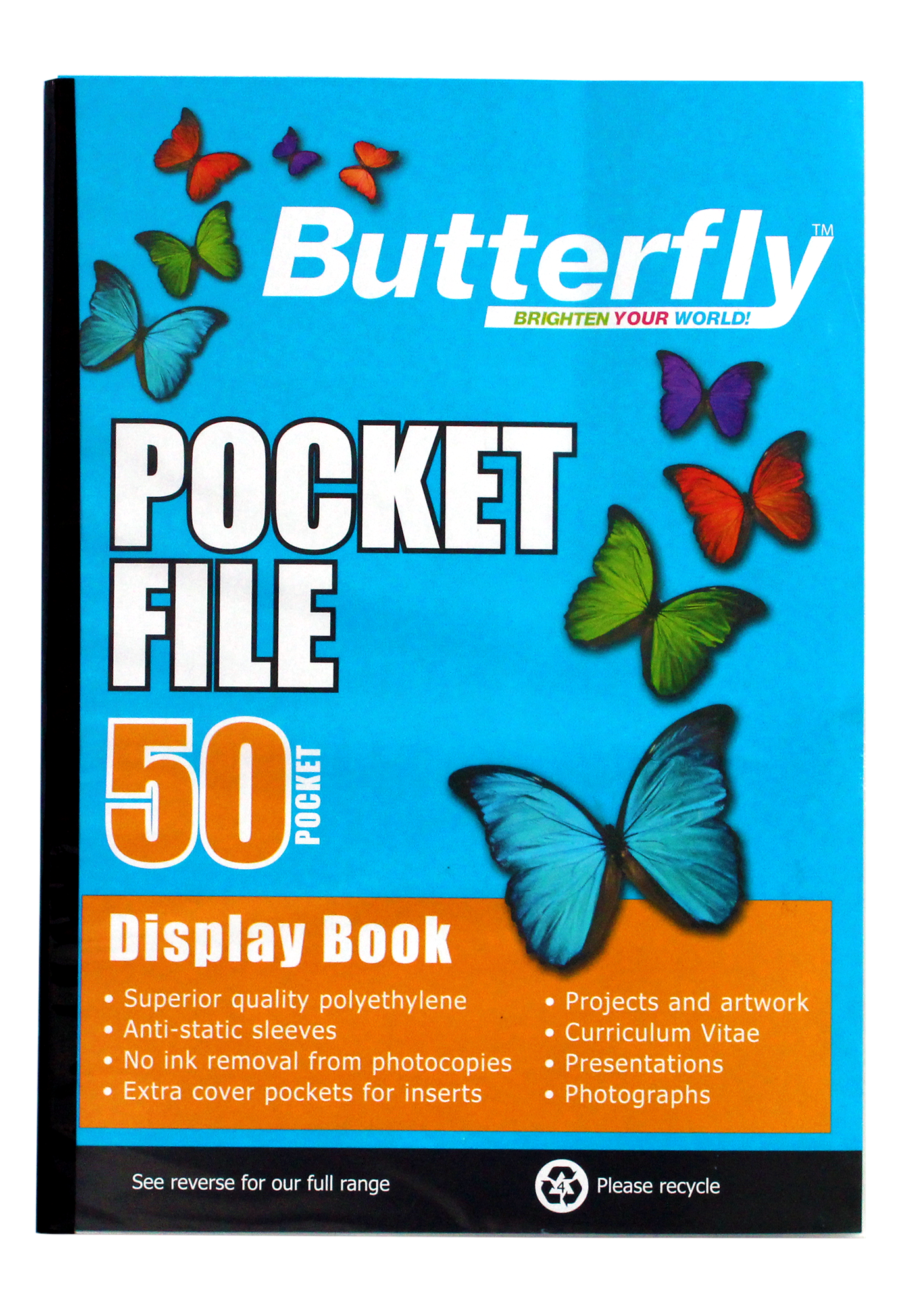 Butterfly Pocket File A4 50 Page