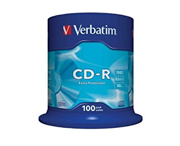 Verbatim CD-R 52x Speed 700mb Extra Protection 100 Spindle | CD-R