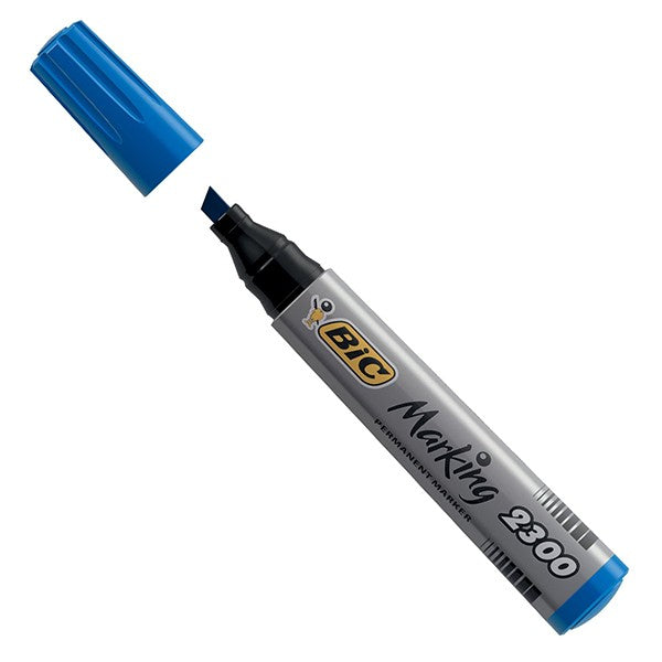 Bic 2300 Permanent Marker Blue Chisel
