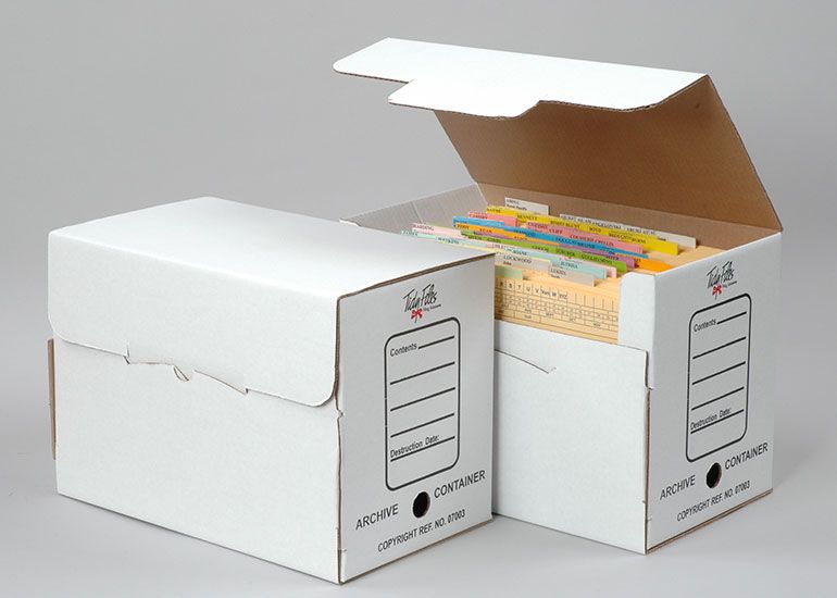 Tidy Files Foolscap Archive Container (White) | Top Retrieval System - Archiving Products