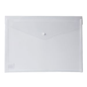 Pp Env A4 Clear Button Wallet | Carry Folders