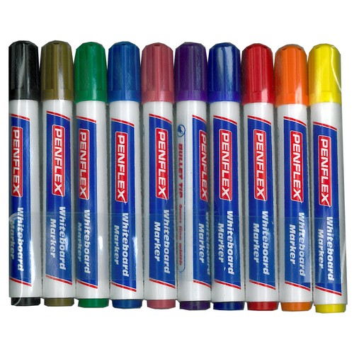 Penflex WB15 White Board Marker Pack 10 Assorted