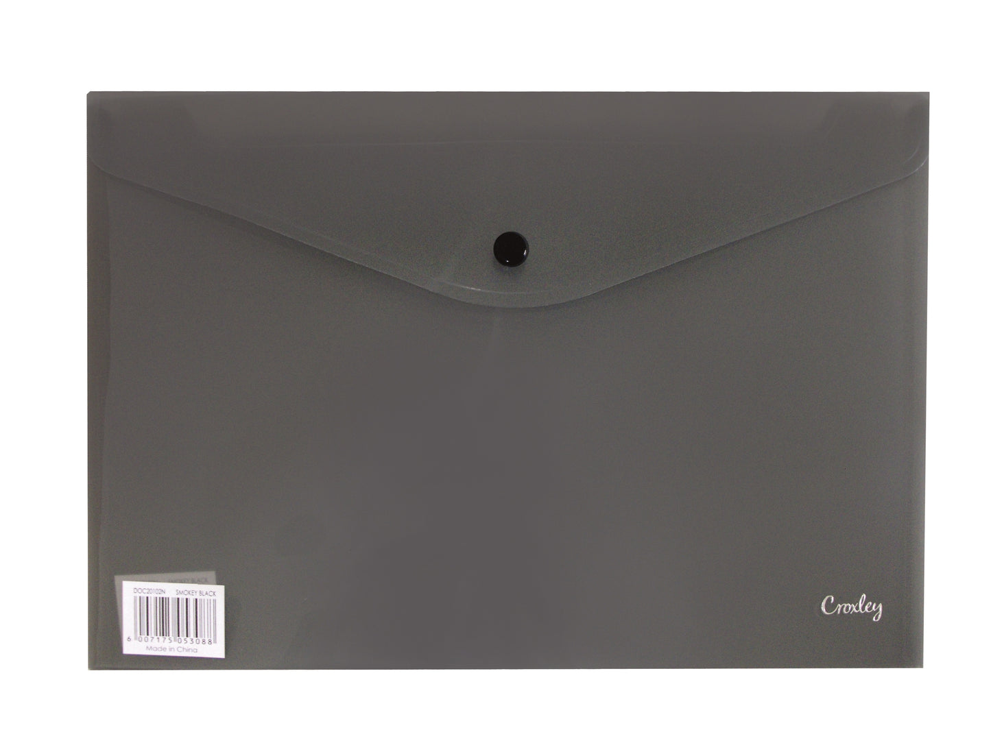 Croxley A4 Envelope with Button - Black PK 12