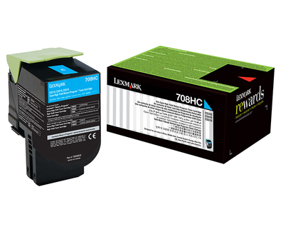 Lexmark 708hc Cyan High Yield Return Program Toner Cartridge