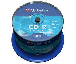 Verbatim CD-R 52x Speed 700mb Extra Protection 50 Spindle