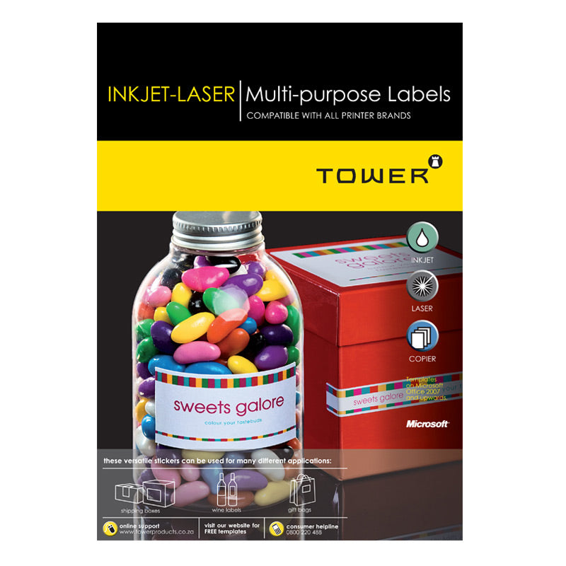 Tower Laser Label 57mmx99mm 10up 100'S