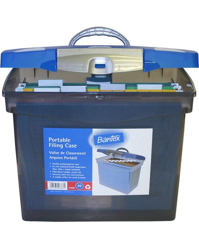 Bantex Portable Filing Case Blue | Suspension Files