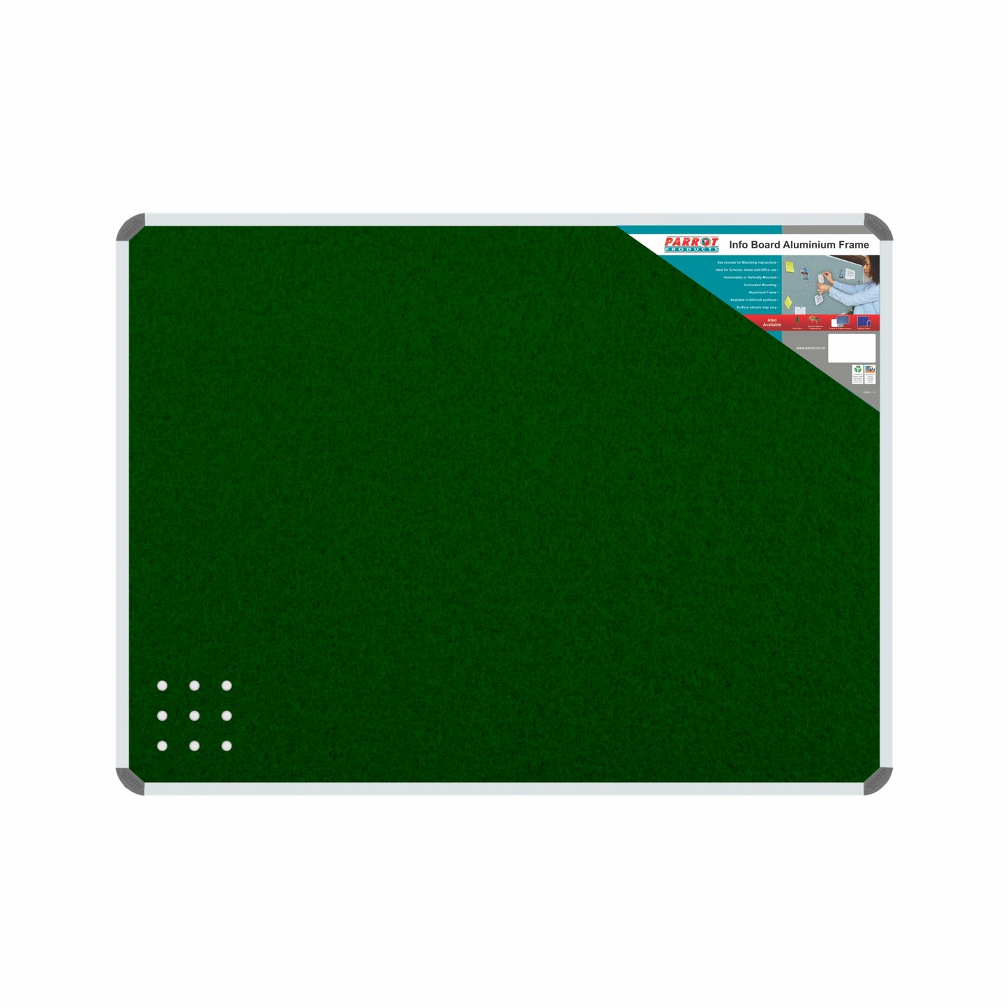 Info Board Aluminium Frame - 600*450mm - Green
