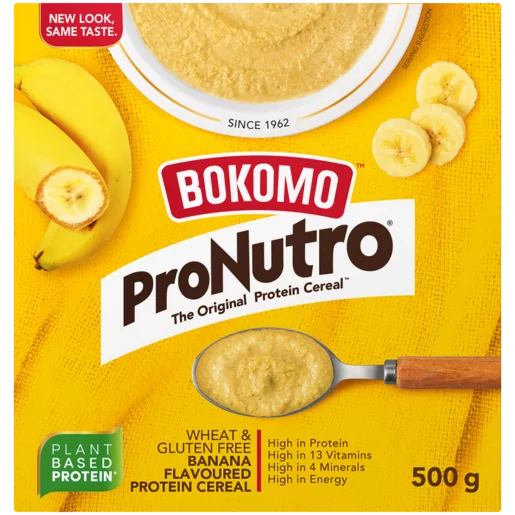 BOKOMO PRONUTRO GLUTEN FREE BANANA 500G | Biscuits