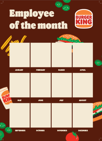 Burger King A2 Posters No lamination A2 Printed full colour single sided onto correx board