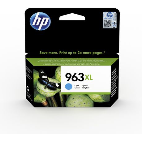 HP 963XL HIGH YIELD CYAN INK CARTRIDGE FOR PRO 9000 SERIES (PAGE YIELD 1600)