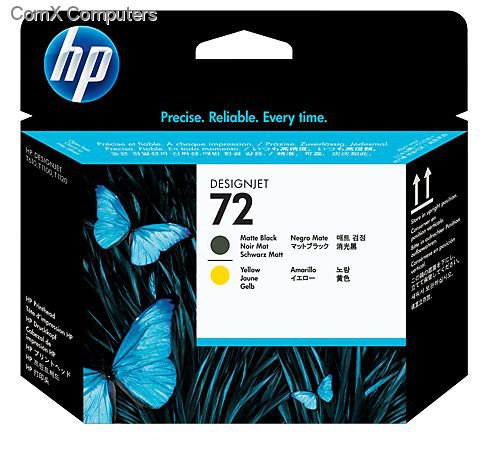 HP 72 MATTE BLACK / YELLOW PRINTHEAD FOR USE IN SELECTED HP PRINTERS | Hewlett Packard Inkjet Cartridges Genuine