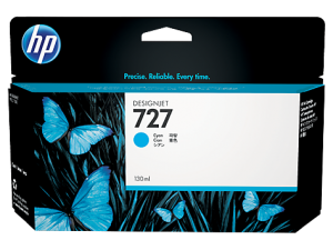 HP 727 CYAN DESIGNJET INK CARTRIGE FOR T920 AND T1500 (300ML) | Hewlett Packard Inkjet Cartridges Genuine