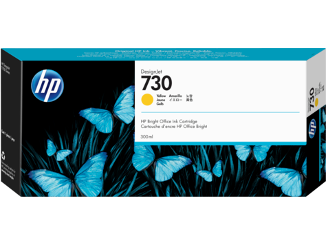 HP 730 YELLOW INKJET CARTRIDGE 300ML FOR DJ T1700 T1700DR | Hewlett Packard Inkjet Cartridges Genuine