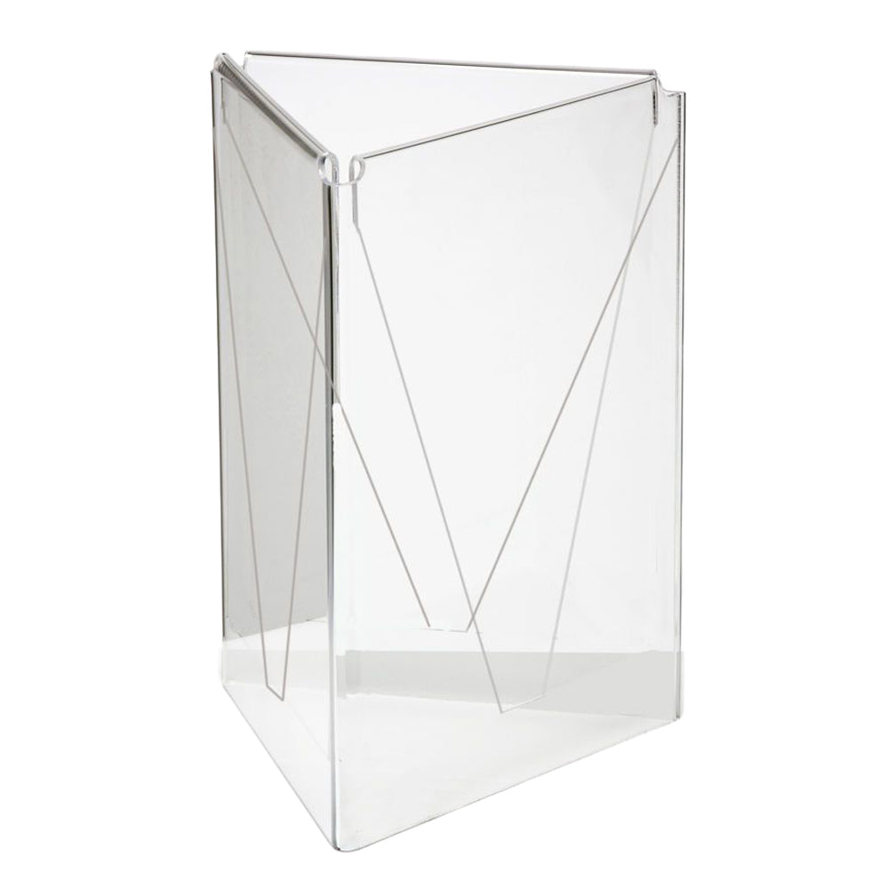 MENU HOLDER ACRYLIC A5 THREE SIDED TABLE TALKER | Presentation, Planning & Conferencing