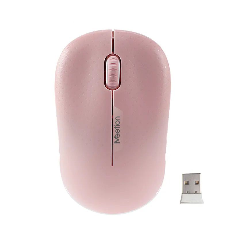 MEETION 2.4GHZ WIRELESS MOUSE PINK (INCL BATTERY)