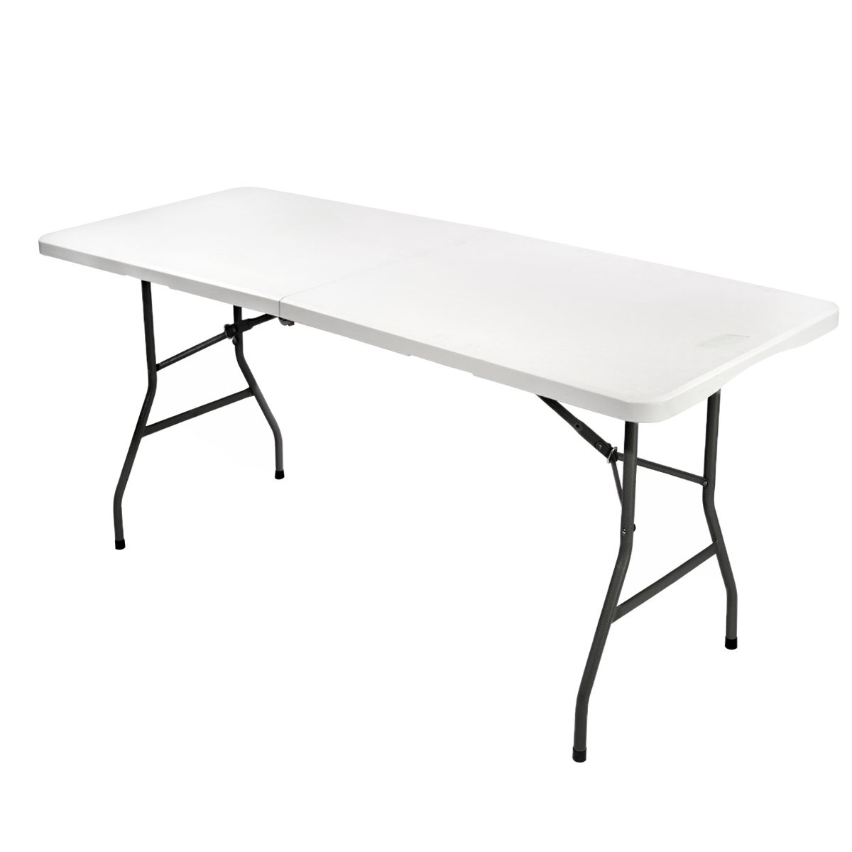 Minhaj - 1.8m Plastic Folding Table White- Heavy Duty