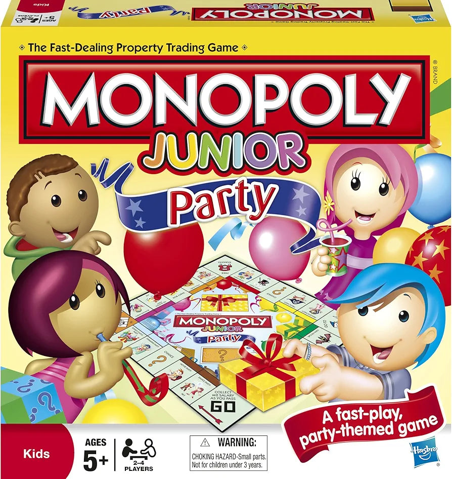 Monopoly Junior Party A Kid-Friendly Version Money & Assets Games Board Game | Puzzles