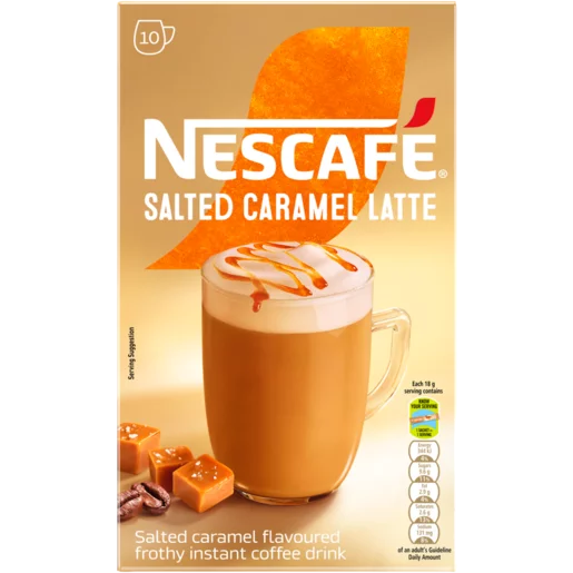 NESCAFE GOLD SALTED CARAMEL LATTE SACHETS 10X18G | Instant Coffees
