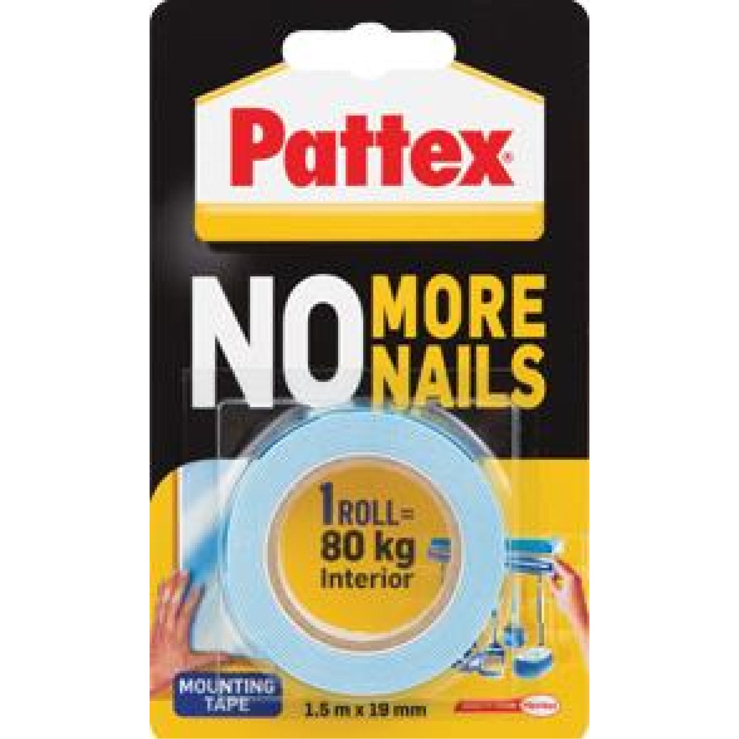 PATTEX TAPE MOUNTING NO MORE NAILS 19x1.5 80KG | Contact Adhesive