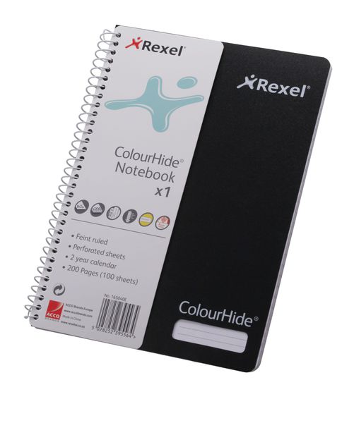 REXEL A5 NOTEBOOK - BLACK | Notebooks