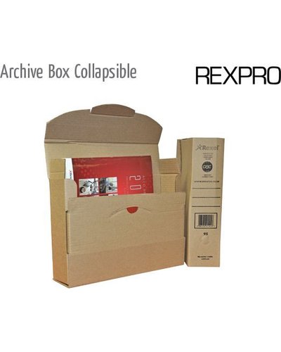 REXEL FOOLSCAP 95MM REXPRO COLLAPSIBLE STORAGE BOX 10PK | Files, Filing & Storage Solutions