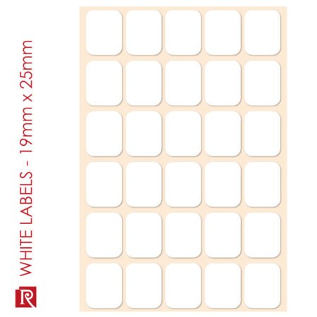 Redfern White Labels R1925 Sheets | Flat pack Labels