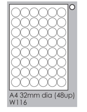 Tower Laser Label 32mm Diameter 48up | Inkjet and Laser Labels