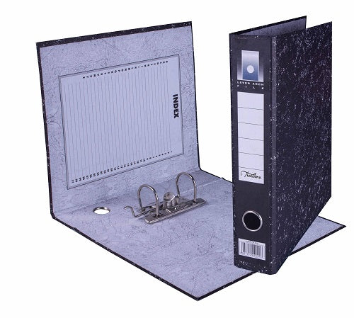 A4 40mm Mini Upright Lever Arch File Mottle Black | Lever Arch Files