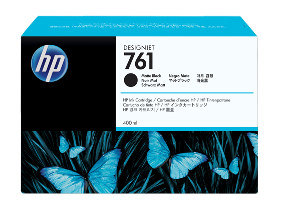 HP 761 400ML Matte Black Ink Cartridge/Designjet T7100