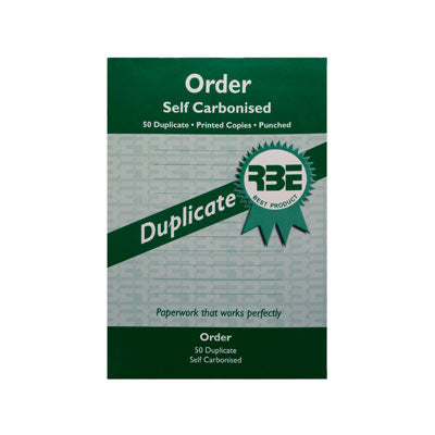 RBE Order Dupl SCarb